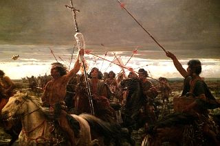 02-2 The Return of the Indian Raid La Vuelta del Malon By Angel della Valle 1892 Close Up National Museum of Fine Arts MNBA Buenos Aires.jpg